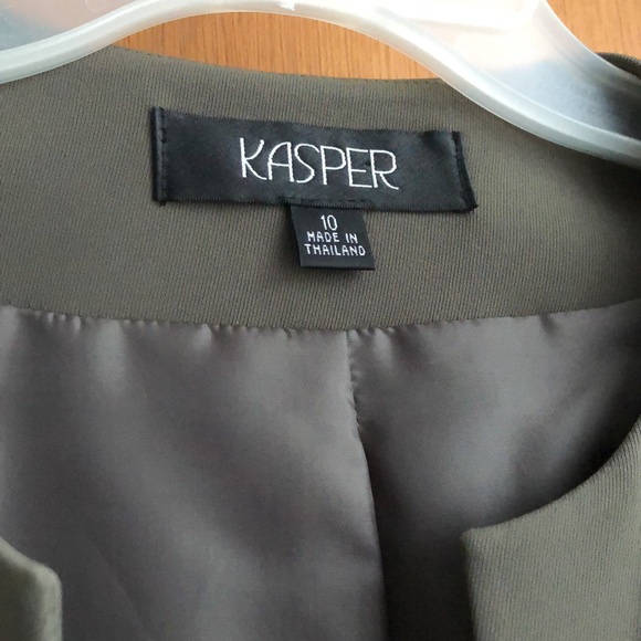 Kasper olive green jacket size 10 - Picture 2 of 5
